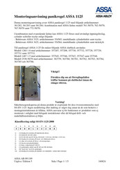 Assa Abloy ASSA 1125 Mounting Instruction