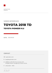 KAP CAR4PLAY TYT-CR 2018-TD Instruction Manual