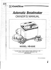 Goldstar HB-020E Owner's Manual
