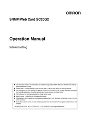 Omron SC20G2 Operation Manual