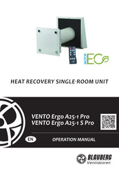 BLAUBERG VENTO Ergo A25-1 S Pro Operation Manual