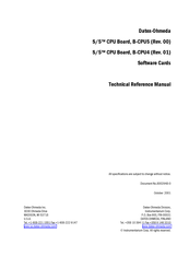 Datex-Ohmeda B-CPU4 Technical Reference Manual