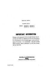 Remex RFD4001-A Technical Manual