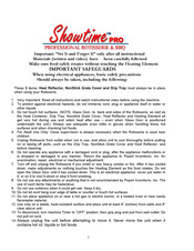 SHOWTIME PRO 6000 Manual