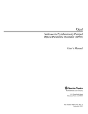 Solid-State Laser Spectra-Physics Opal User Manual