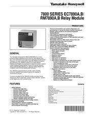 Yamatake-Honeywell EC7890A Manual