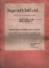 Skycraft Scout Instructions Manual