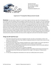 SLO Sail and Canvas Supercat 17 Trampoline Measurement Manual