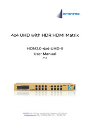 Apantac HDM2.0-4x4-UHD-II User Manual