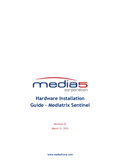 Media5 Mediatrix Sentinel Hardware Installation Manual