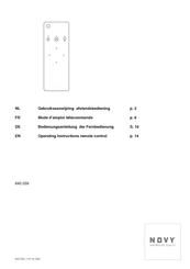 Novy 840.039 Operating Instructions Manual