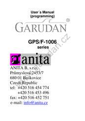 Garudan GPS/F-1006 Series User Programming Manual