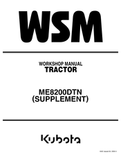 Kubota ME8200DTN Workshop Manual Supplement