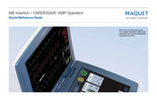 GETINGE GROUP Maquet CARDIOSAVE IABP Quick Reference Manual