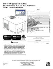 Goodman GPH16 M Series Installation Instructions Manual