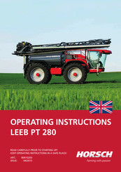 horsch LEEB PT 280 Operating Instructions Manual