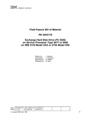 IBM FC 5026 Installation Instructions Manual