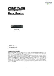 CityGrow Systems CG102IO-MD User Manual