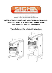 Sigma BMR 30 Instruction, Use And Maintenance Manual