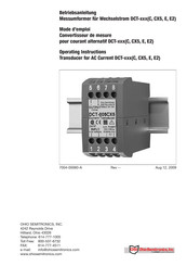 OHIO SEMITRONICS DCT Series Operating Instructions Manual