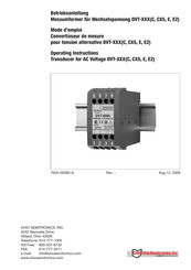 OHIO SEMITRONICS DVT-CX5 Operating Instructions Manual
