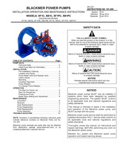 Blackmer XF1C Installation, Operation And Maintenance Instructions