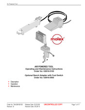 molex 63816-0500 Operating And Maintenance Instructions Manual