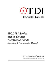 TDI TDI-Dynaload WCL488 100-1000-12000 Operation & Programming Manual