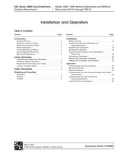 S&C 2030 Installation And Operation Manual