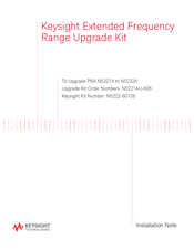 Keysight N5221AU-626 Installation Note