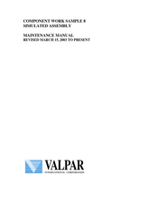 VALPAR VCWS08 Maintenance Manual