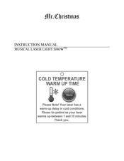 Mr. Christmas MUSICAL LASER LIGHT SHOW 60564 Instruction Manual