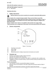 Jung FMSTD8UP Operating Instructions Manual