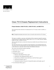 Cisco CHAS-7513-DC Series Replacement Instructions Manual