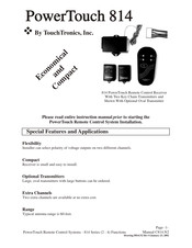 TouchTronics PowerTouch 814 Series Manual