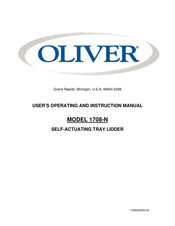Oliver 1708-N User's Operating And Instruction Manual