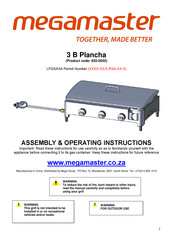 Megamaster 3 B Plancha Assembly & Operating Instructions