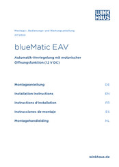 Winkhaus BlueMatic EAV3 Installation, Operating And Maintenance Instructions