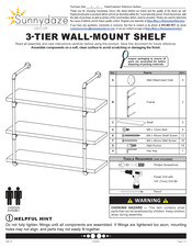 Sunnydaze Decor 3-Tier Wall-Mount Shelf Manual