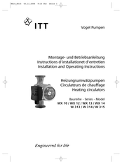 ITT W 313 Series Installation And Operating Instructions Manual
