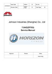 Johnson HORIZON FITNESS 7.0AE Service Manual