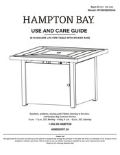 Hampton Bay FHWS80004A Use And Care Manual