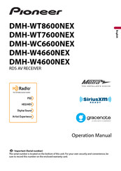 Pioneer DMH-WT8600NEX Operation Manual