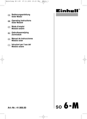 EINHELL SO 6-M Operating Instructions Manual