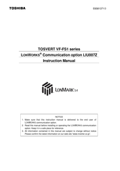 Toshiba LONWORKS LIU007Z Instruction Manual