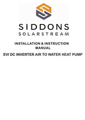 Siddons Solarstream MACHRW020ZA/(B01) Installation Instructions Manual