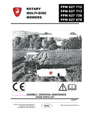 FPM Agromehanika 627 713 Assembly / Operation/ Maintenance, Spare Parts List