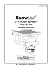 Douglas Dynamics SnowEx V-Pro SP-2000 Installation Instructions Manual