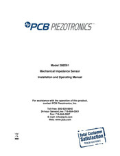 PCB Piezotronics 288D01 Installation And Operating Manual