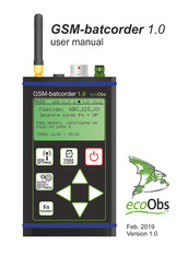ecoObs GSM-BATCORDER 1.0 User Manual